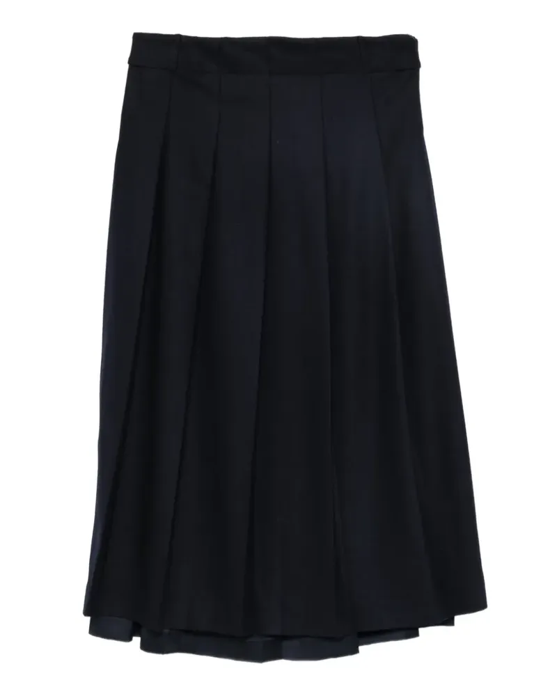 Semicouture Plissierter Tempest A-Linien-Midirock - Blau Blau
