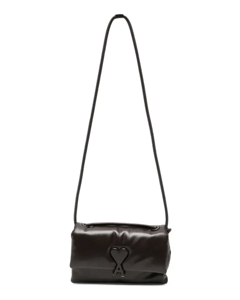 AMI Paris Voulez-Vous padded leather shoulder bag - Braun Braun