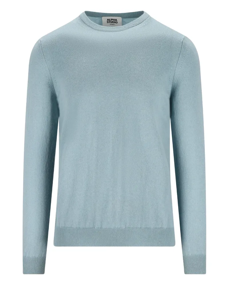 Alpha Studio Kaschmirpullover mit Rundhalsausschnitt - Blau Blau