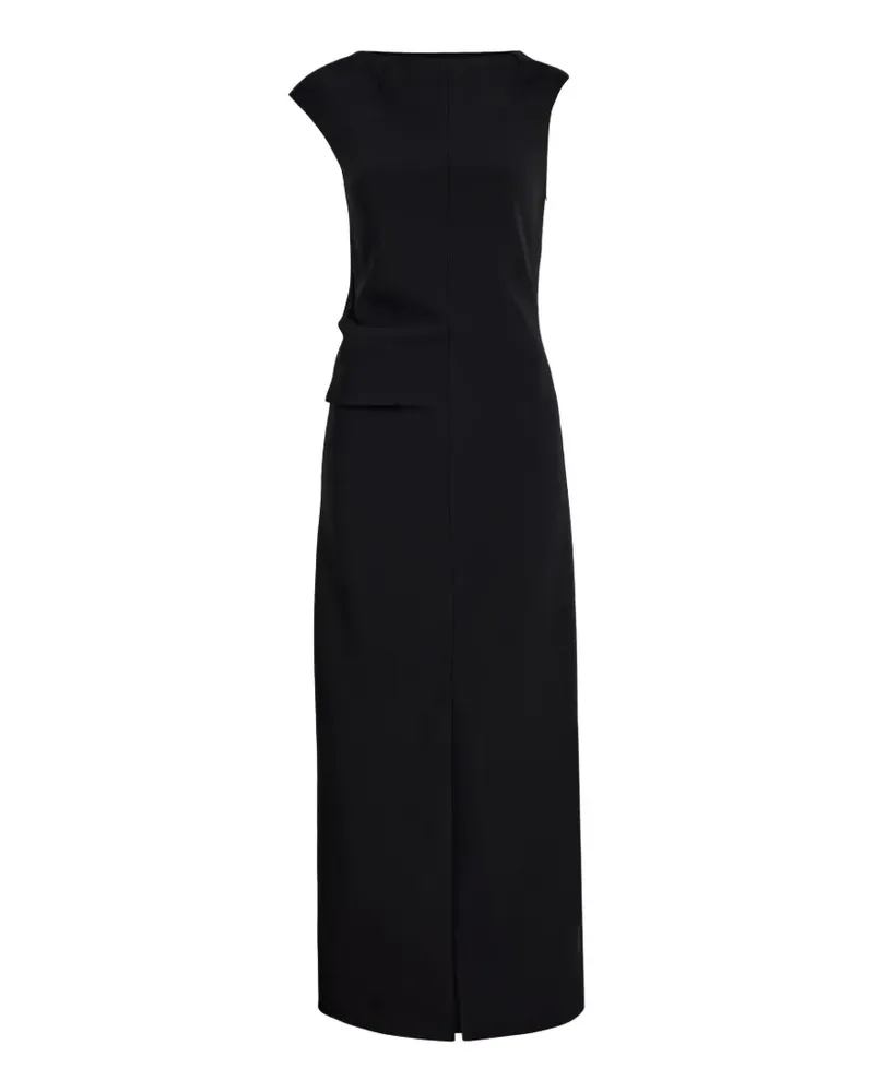 Proenza Schouler Damea Midikleid aus mattem Krepp - Schwarz Schwarz