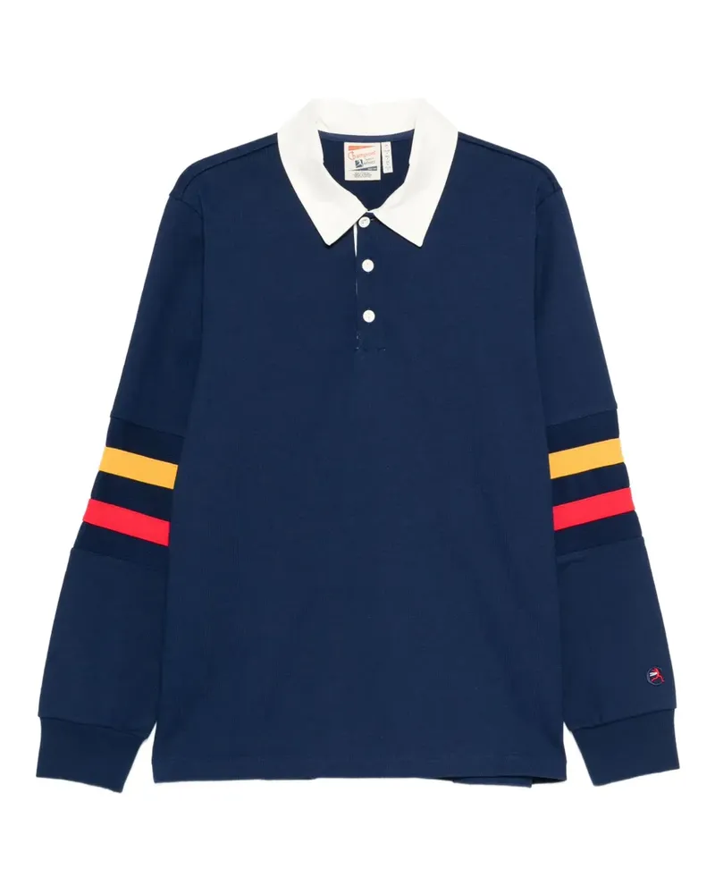Champion Poloshirt mit Streifendetail - Blau Blau