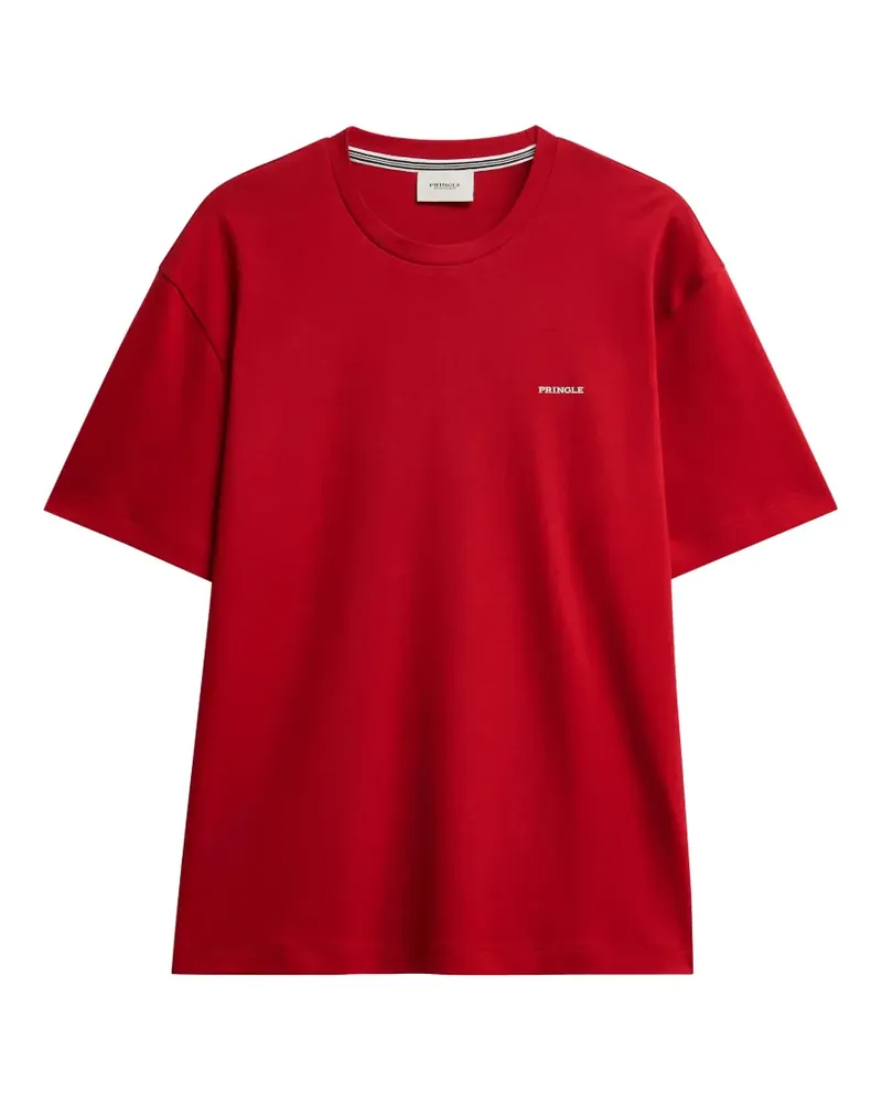 Pringle of Scotland T-Shirt mit Logo-Print - Rot Rot
