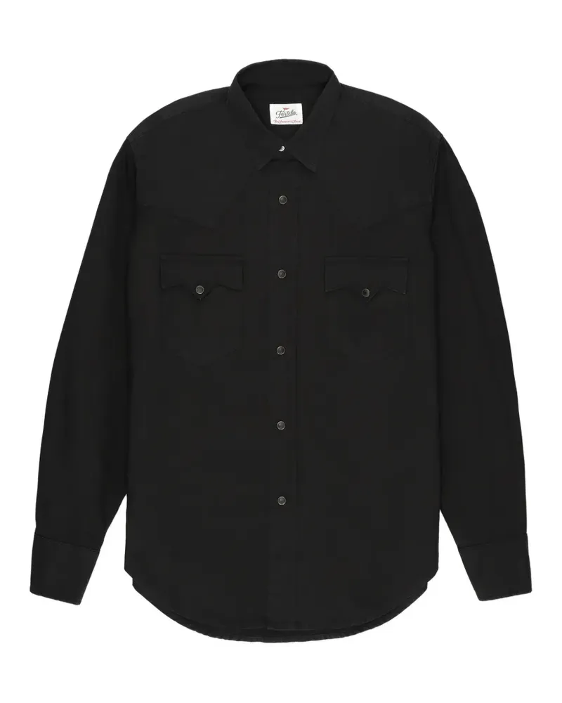 Fortela Kayacebb button-up shirt - Schwarz Schwarz
