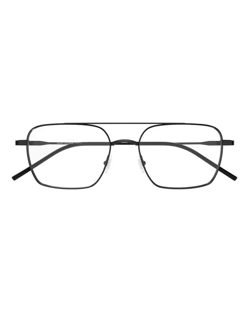 Saint Laurent Rechteckige Sonnenbrille - Schwarz Schwarz