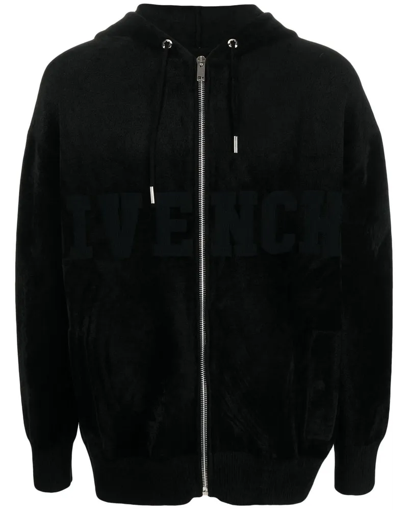 Givenchy Kapuzenjacke mit Logo-Print - Schwarz Schwarz