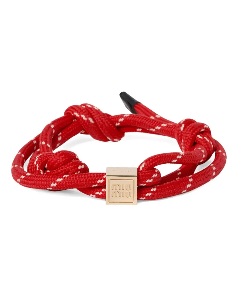 Miu Miu Klassisches Kordelarmband - Gold Gold