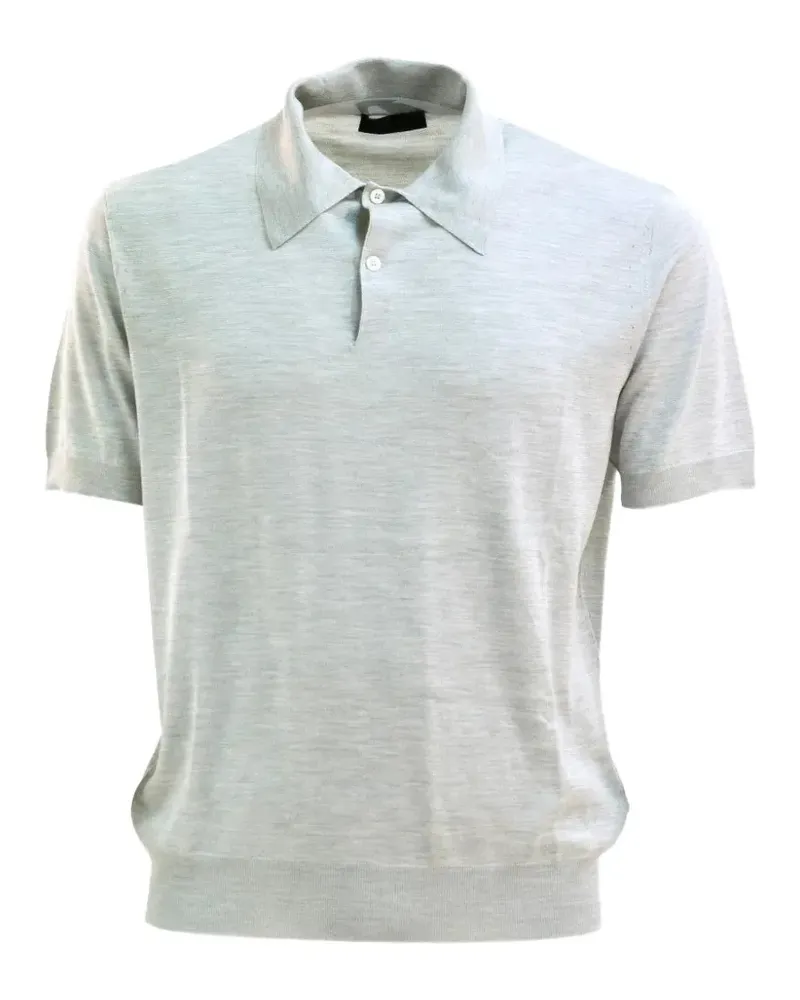 Prada collared short-sleeve polo shirt - Weiß Weiß