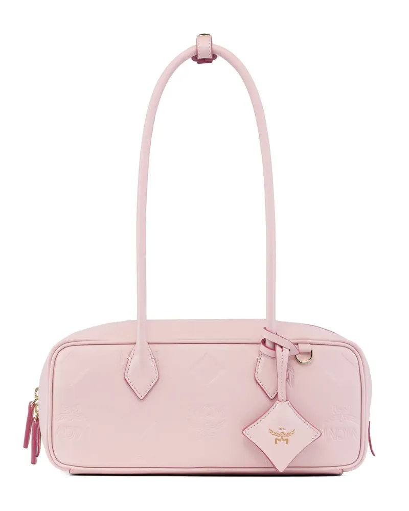 MCM Aren Maxi Monogram leather shoulder bag - Rosa Rosa