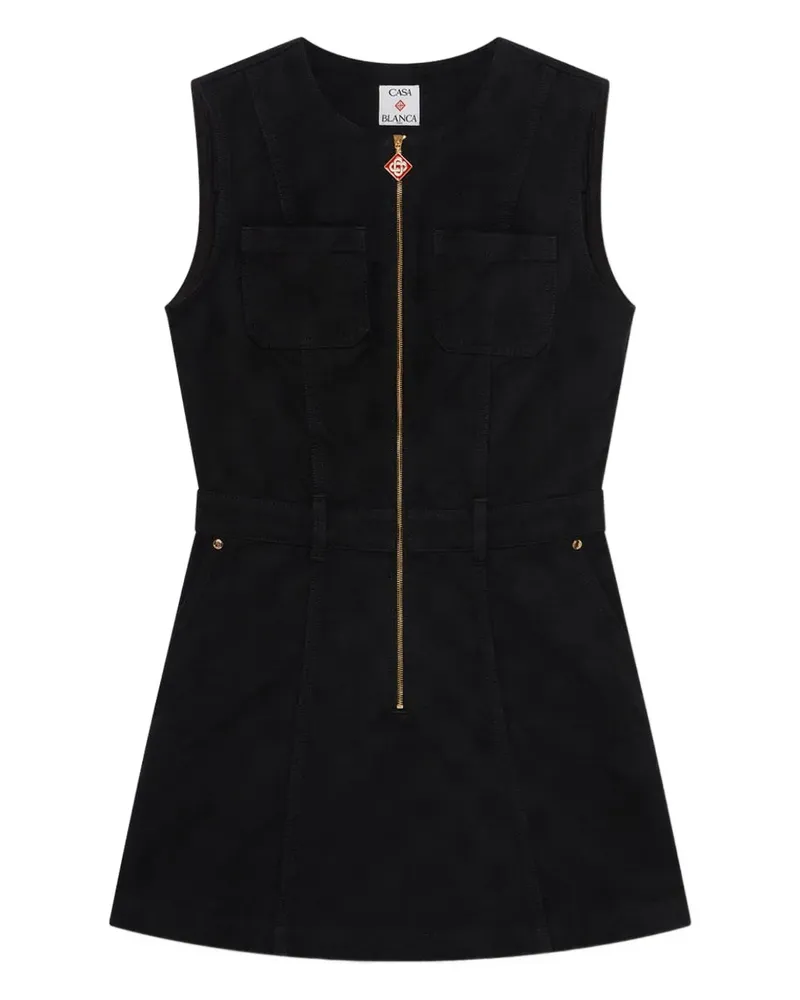 Casablanca Paris zip-pocket mini dress - Schwarz Schwarz