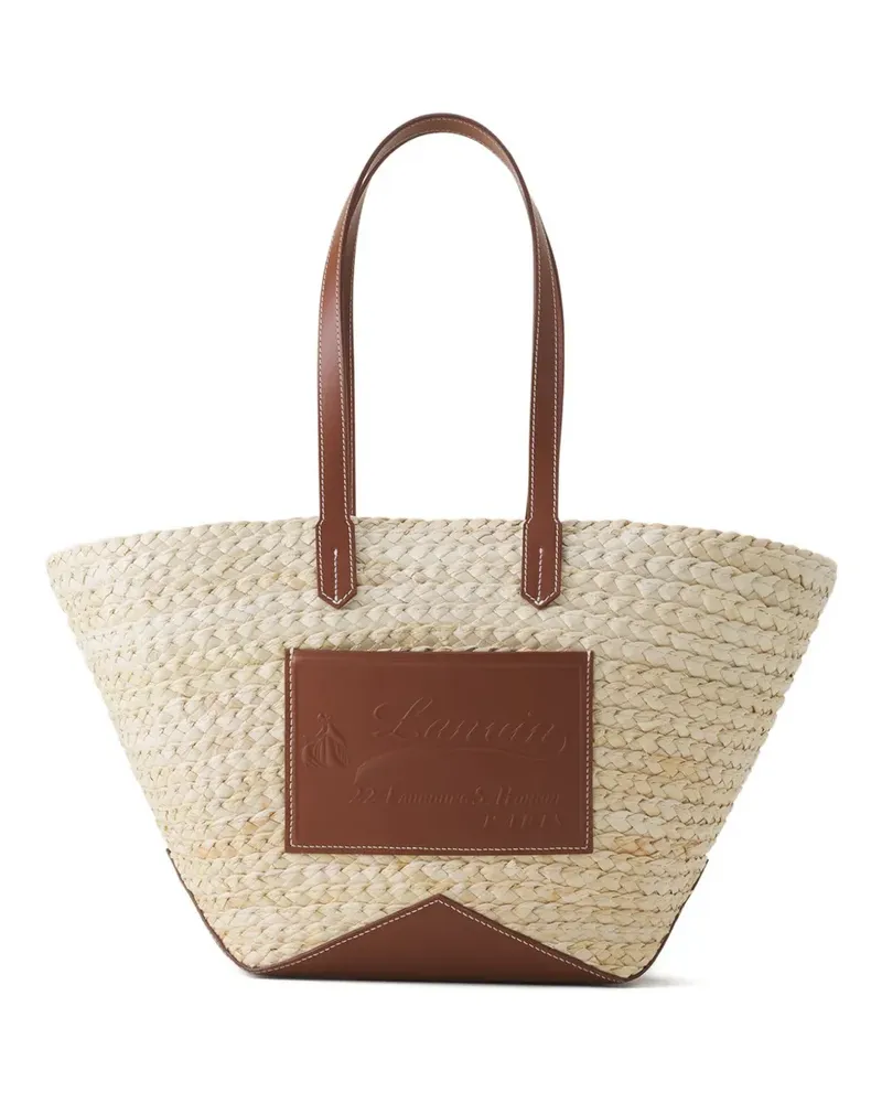 Lanvin Shopper mit Logo - Nude Nude
