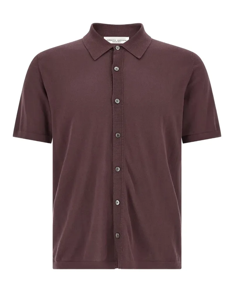 Roberto Collina short-sleeve knitted shirt - Braun Braun