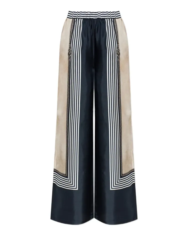 Max Mara silk palazzo pants - Blau Blau