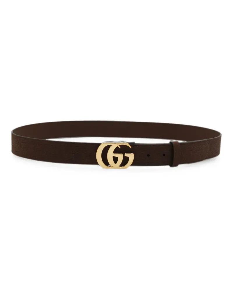 Gucci Gekörnter GG Gürtel - Braun Braun
