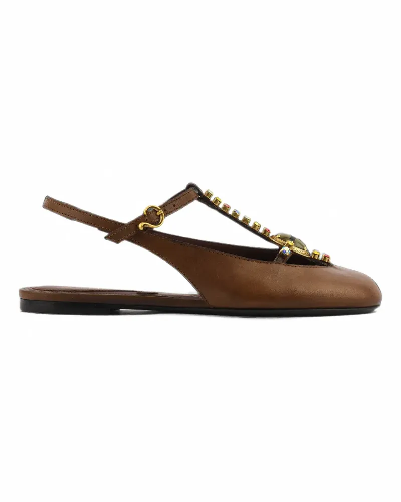 Etro Verzierte Slingback-Ballerinas - Braun Braun