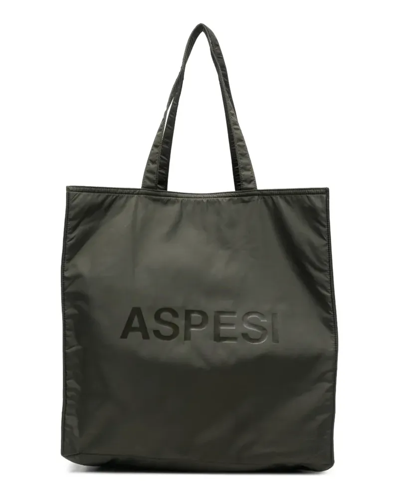 ASPESI logo-print tote bag - Grün Grün
