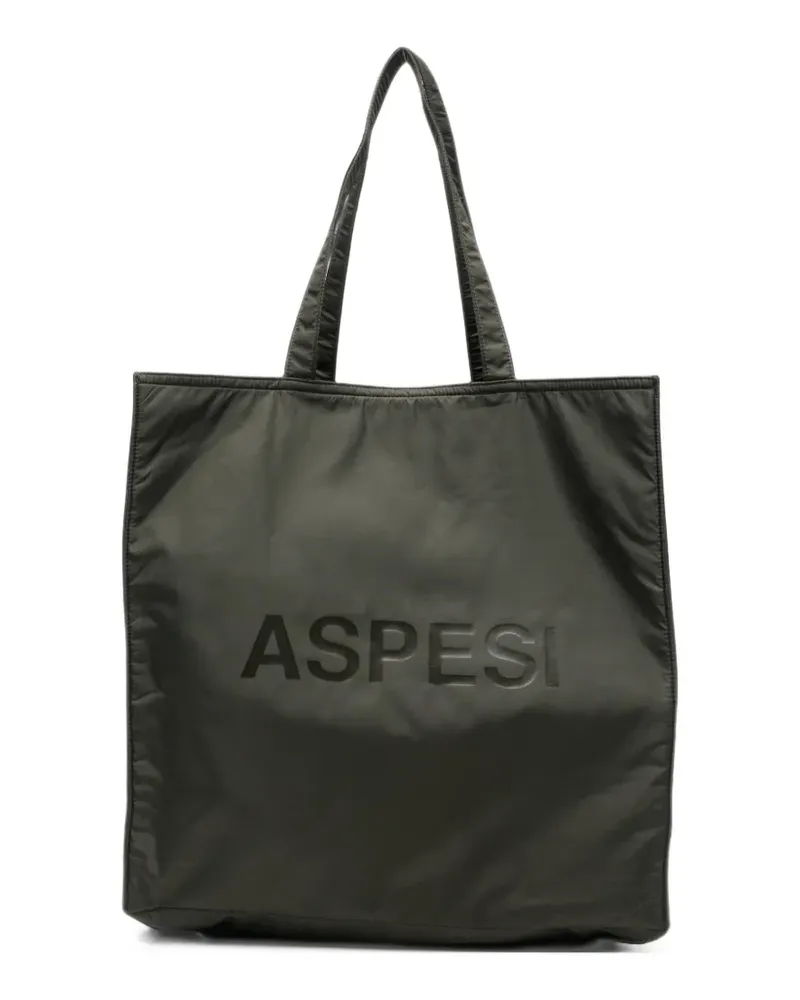 ASPESI logo-print tote bag - Grün Grün