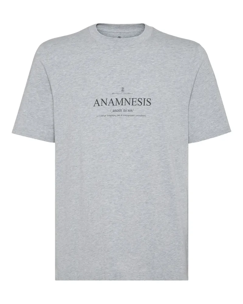 Brunello Cucinelli T-Shirt mit grafischem Print - Grau Grau