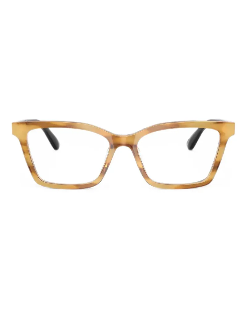 Emporio Armani Gestreifte Cat-Eye-Brille - Nude Nude