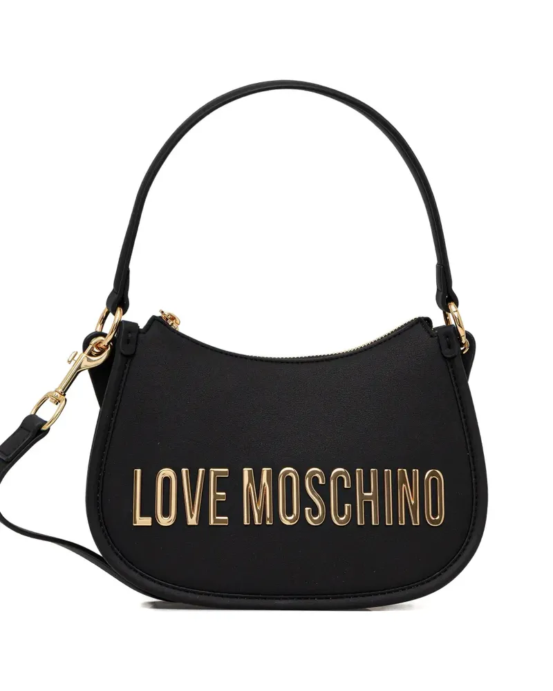 Moschino logo-plaque cross-body bag - Schwarz Schwarz