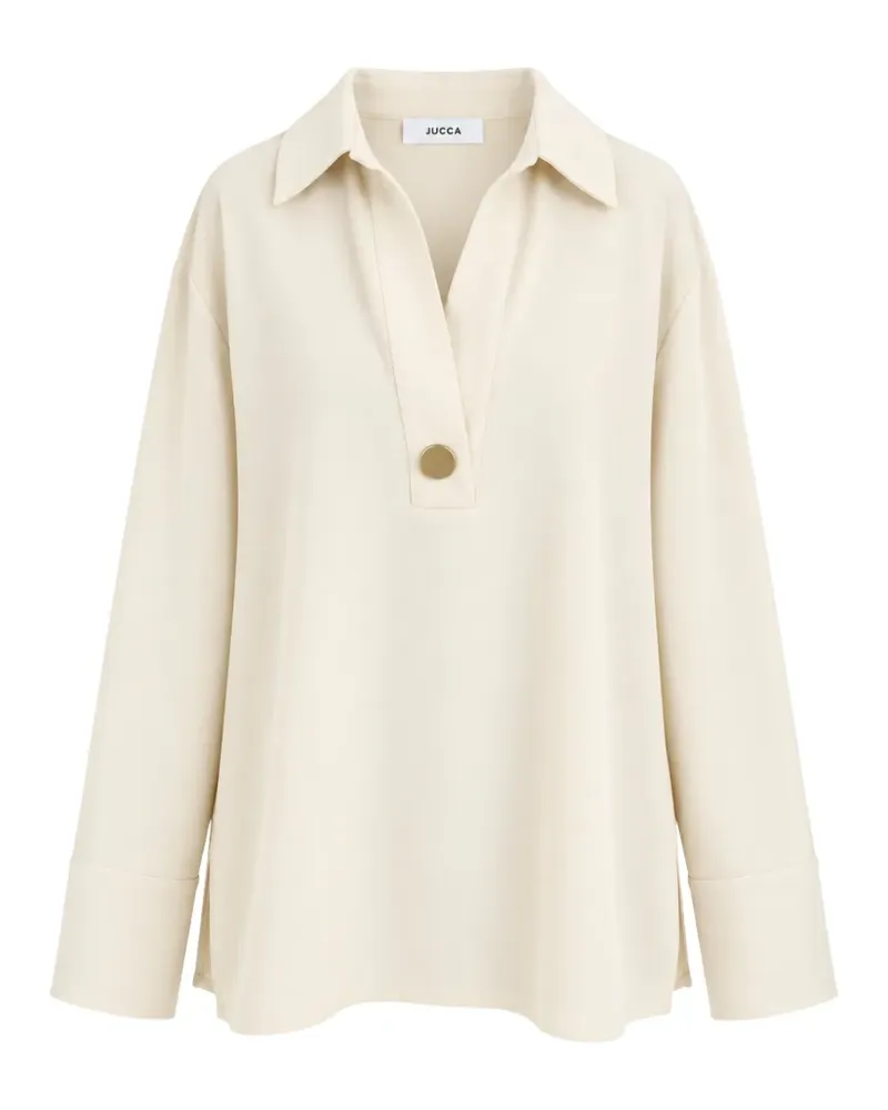 Jucca button-detail long-sleeve blouse - Nude Nude