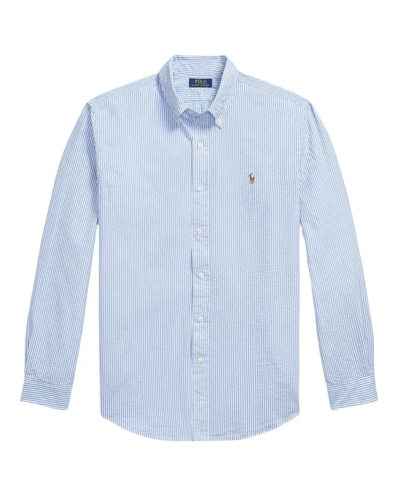 Ralph Lauren Gestreiftes Seersucker-Sweatshirt - Blau Blau