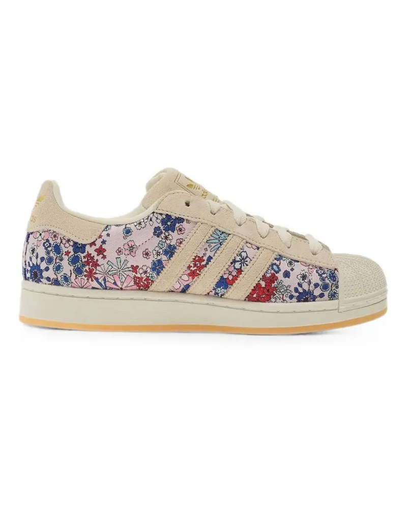 adidas Superstar II floral-print low-top sneakers - Nude Nude