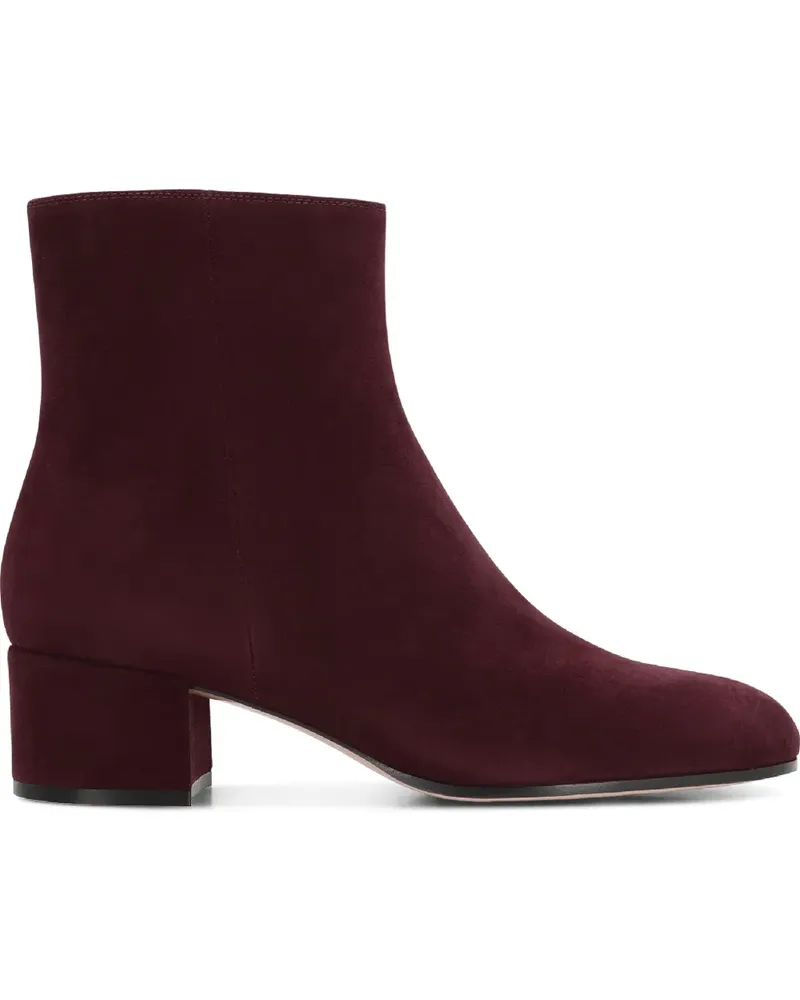 Gianvito Rossi Joelle Stiefeletten aus Wildleder mit Blockabsatz 70mm - Rot Rot