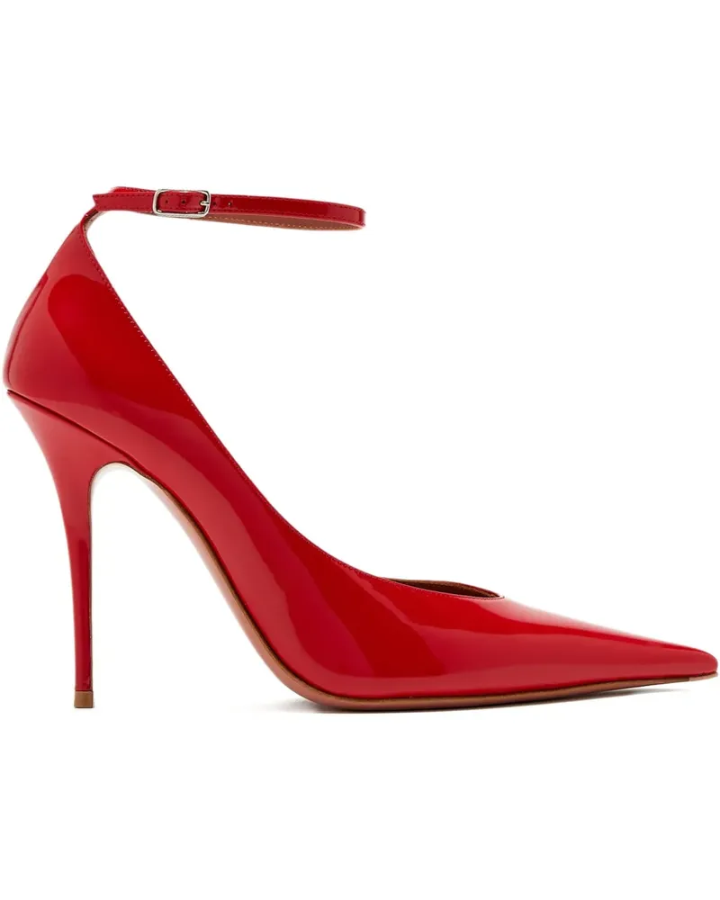 Amina Muaddi Anok Pumps mit Knöchelriemen 105mm - Rot Rot