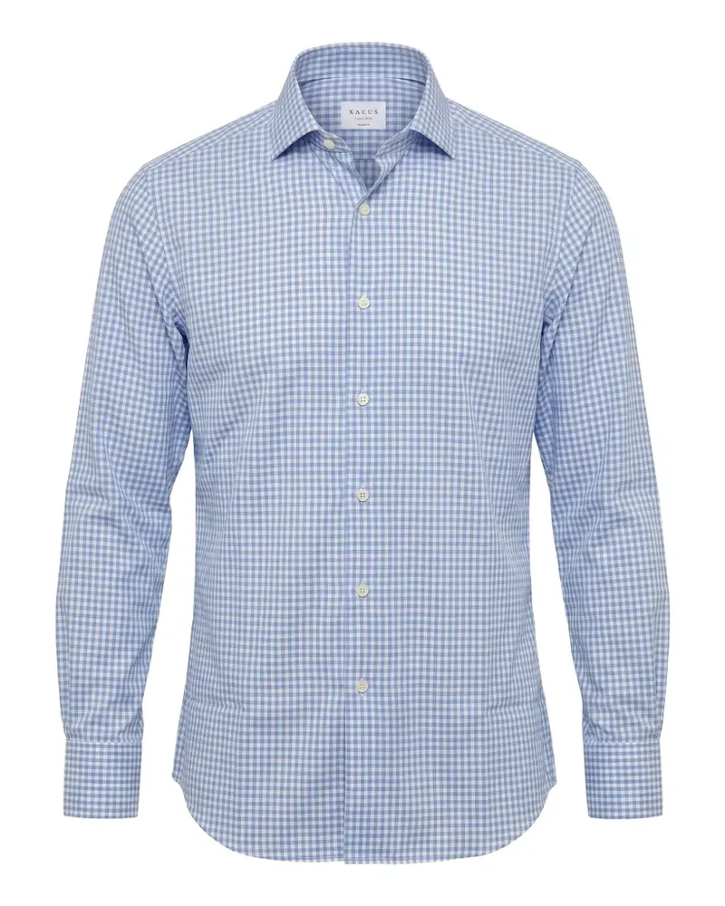 XACUS gingham-check long-sleeve shirt - Blau Blau