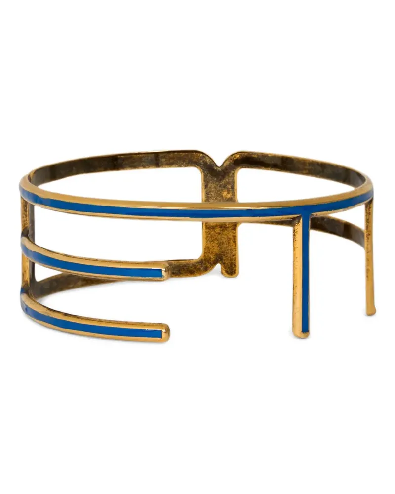 Etro logo-lettering bangle bracelet - Gold Gold