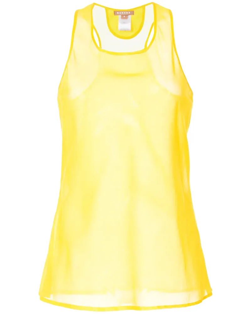 Nehera Semi-transparentes Tanktop - Gelb Gelb