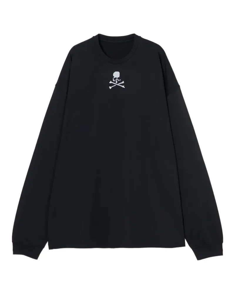 Mastermind Japan Kastiges T-Shirt mit Totenkopf-Print - Schwarz Schwarz