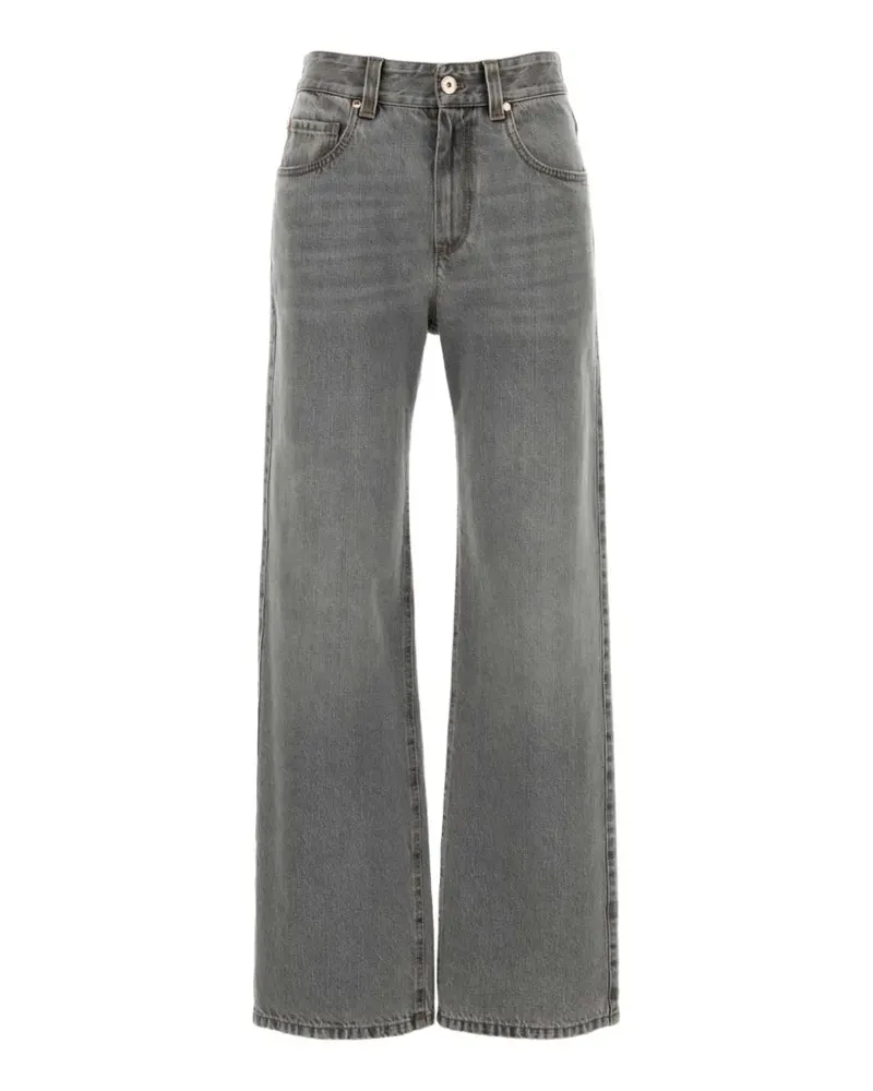 Brunello Cucinelli washed straight-leg jeans - Grau Grau