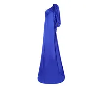 Abendkleid aus Satin - Blau