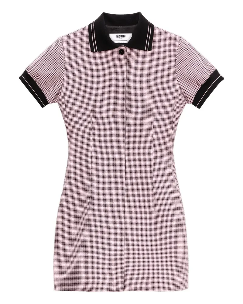 MSGM Minikleid mit Check - Rosa Rosa