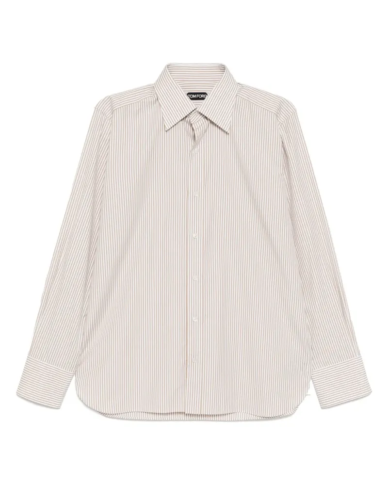 Tom Ford Gestreiftes Hemd - Nude Nude
