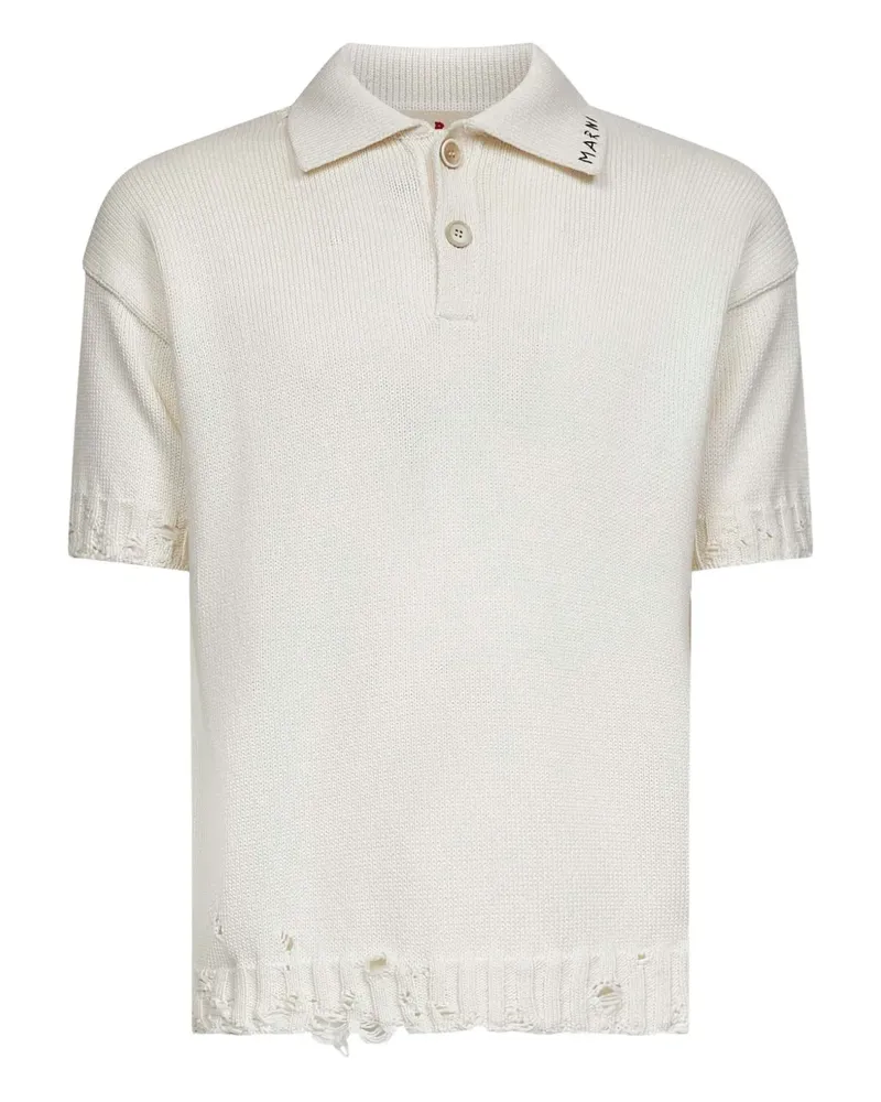 Marni Poloshirt mit Logo-Stickerei - Nude Nude