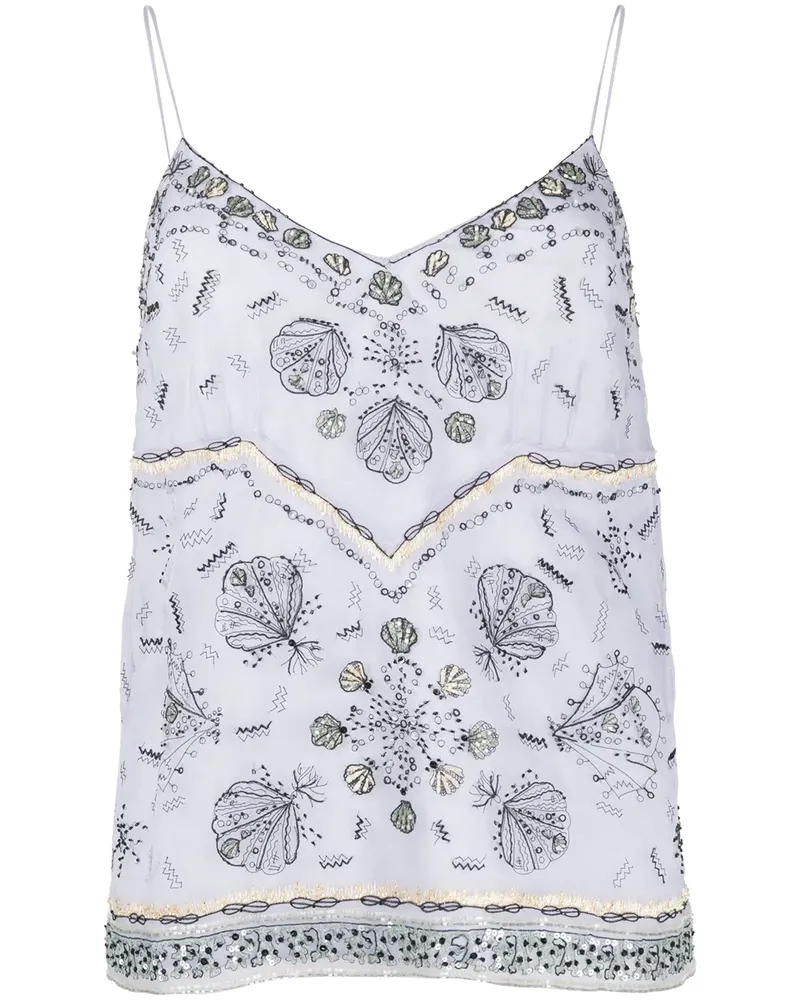 Emilio Pucci Top aus Seide - Violett Violett