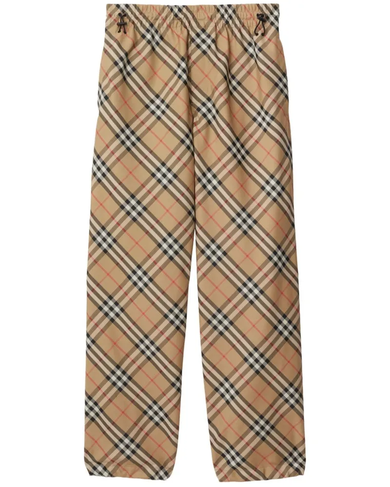 Burberry Karierte Straight-Leg-Hose - Braun Braun