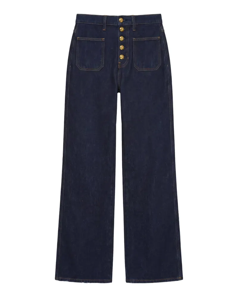 Reformation Weite High-Rise-Jeans - Blau Blau
