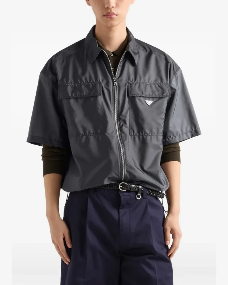 Prada Re-Nylon Hemd - Grau Grau