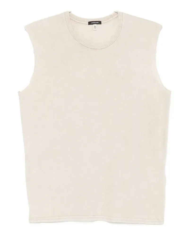 R13 acid-wash sleeveless T-shirt - Nude Nude