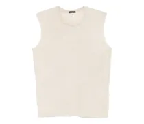 acid-wash sleeveless T-shirt - Nude
