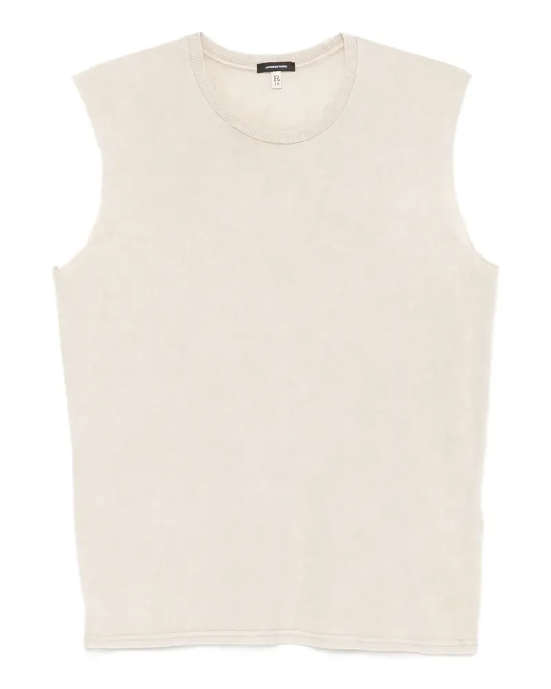 R13 acid-wash sleeveless T-shirt - Nude Nude