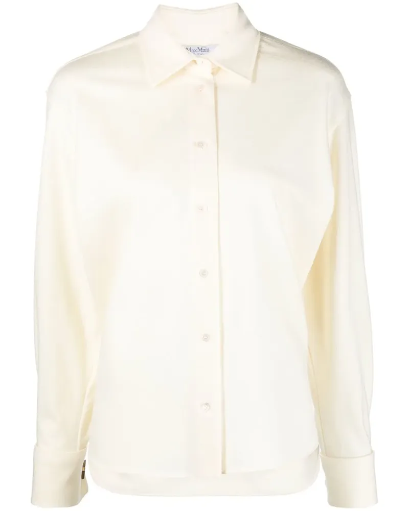 Max Mara Klassisches Hemd - Weiß Weiß