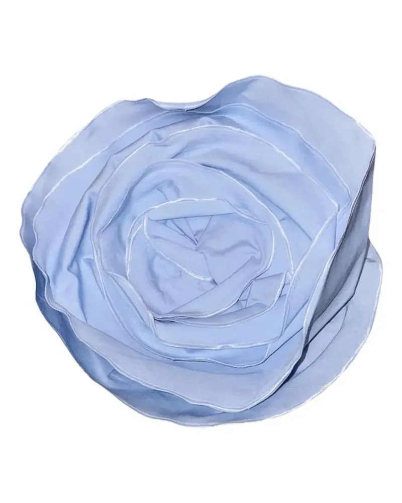 DOUUOD Brosche mit Blumenmotiv - Blau Blau