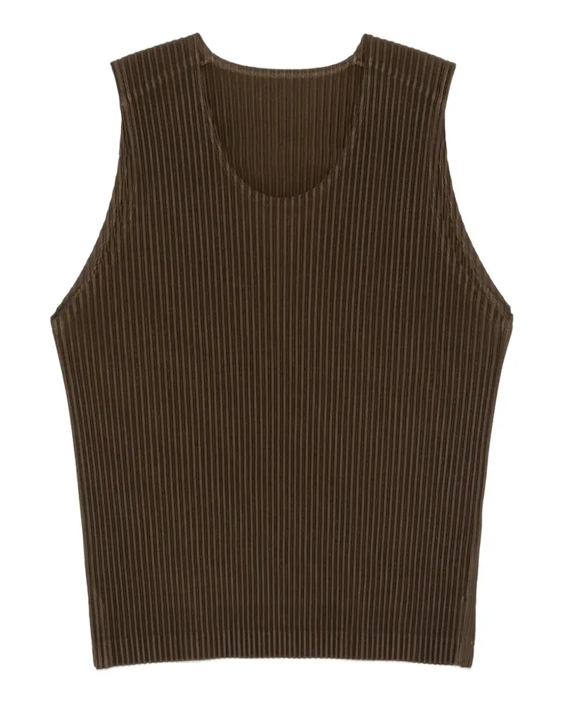 Issey Miyake plissé-effect tank top - Grün Grün