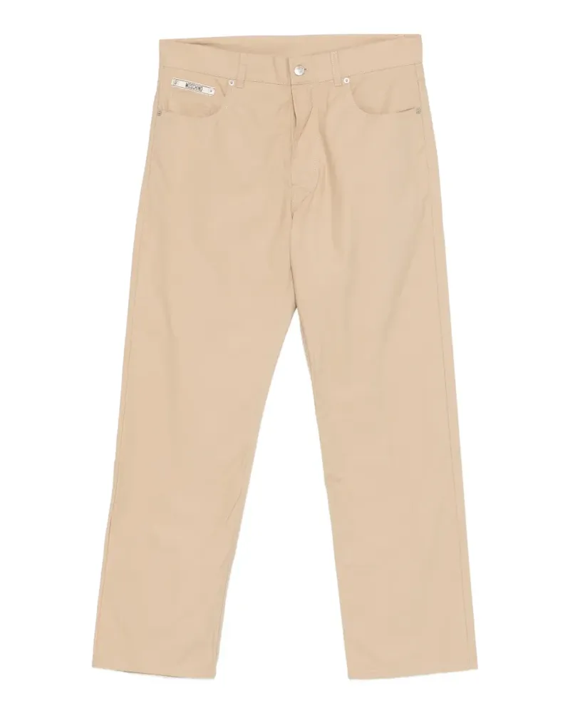 Moschino Hose mit Logo-Detail - Nude Nude