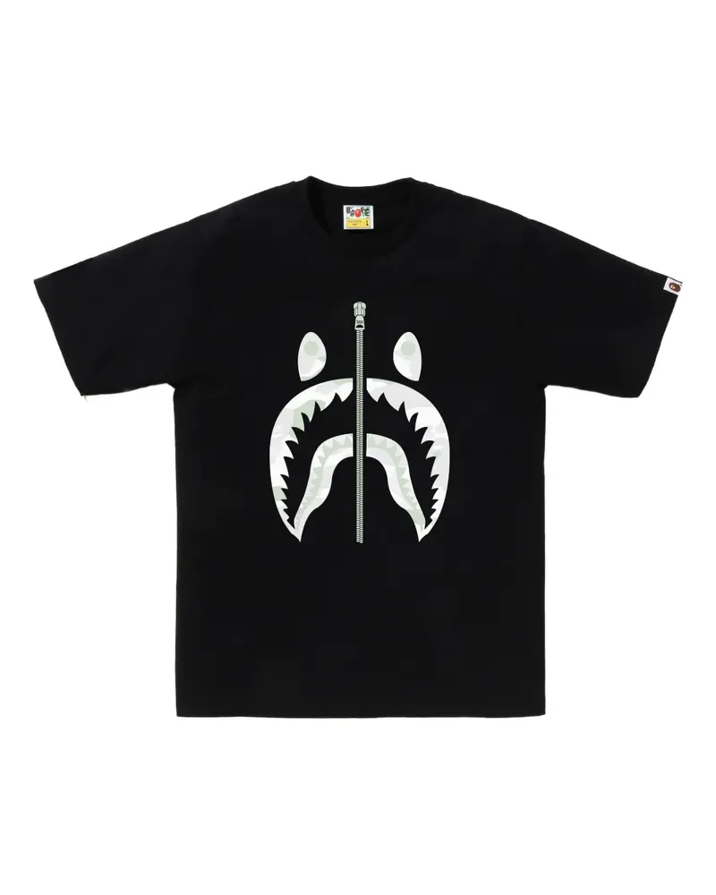 BAPE T-Shirt mit Hai-Print - Schwarz Schwarz