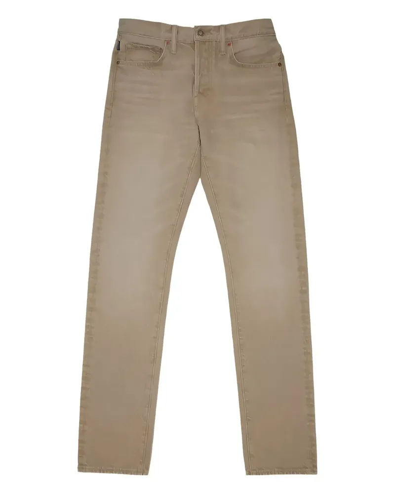 Tom Ford Jeans mit Logo-Patch - Nude Nude